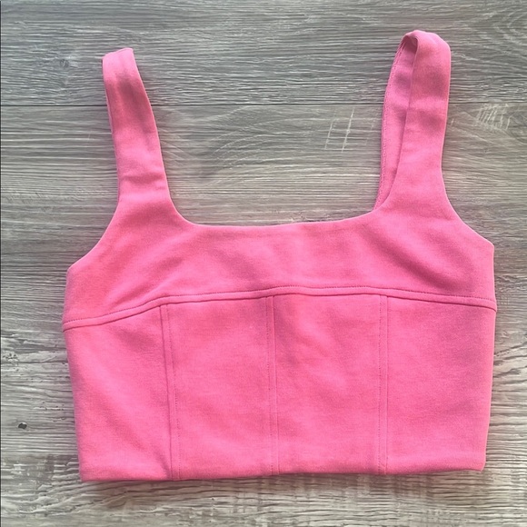 Victor Glemaud Pink Crop Top - Picture 2 of 7